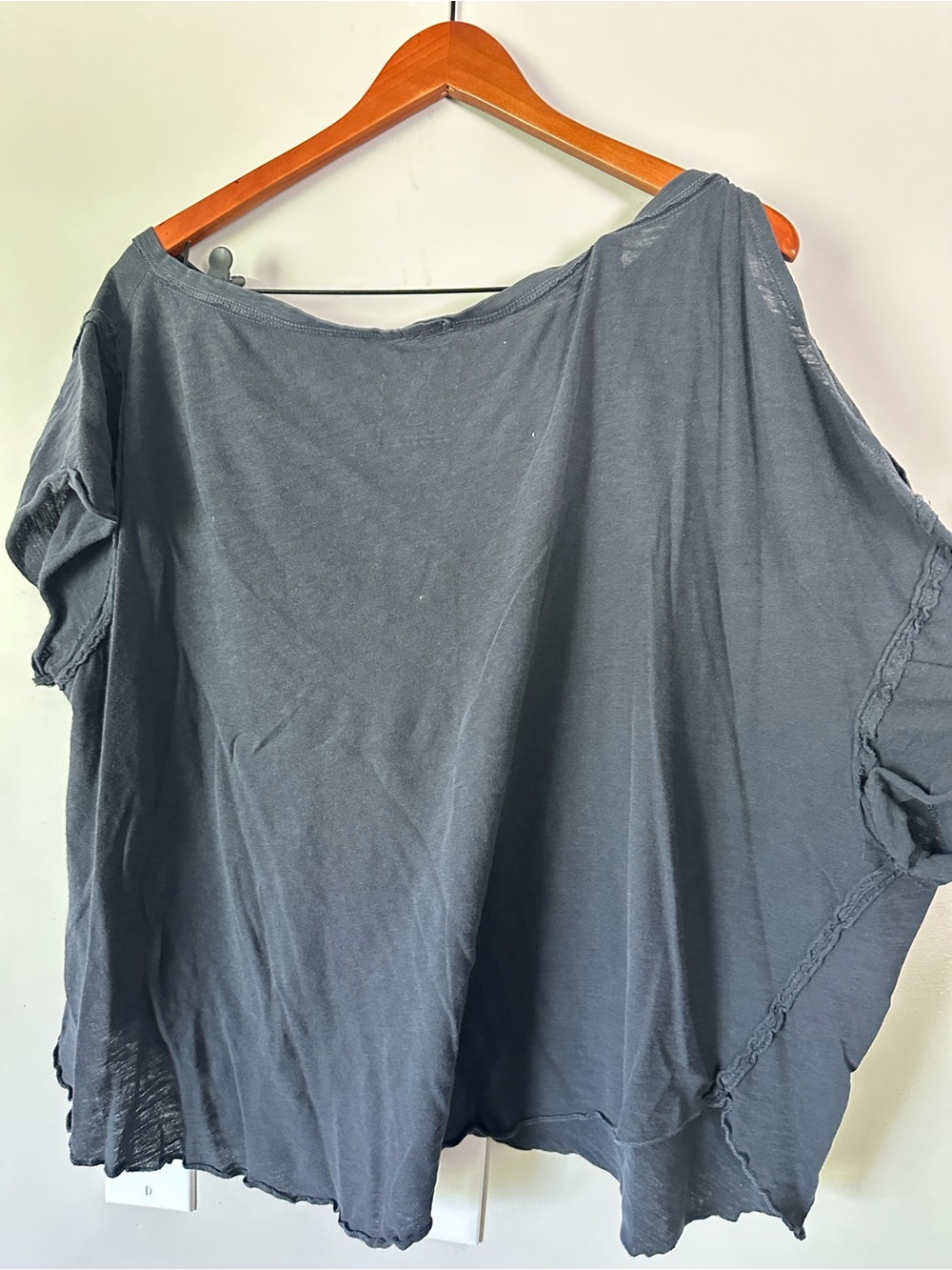 We The Free Slate Gray Draped Short-Sleeve Tunic - Picture 3 of 3